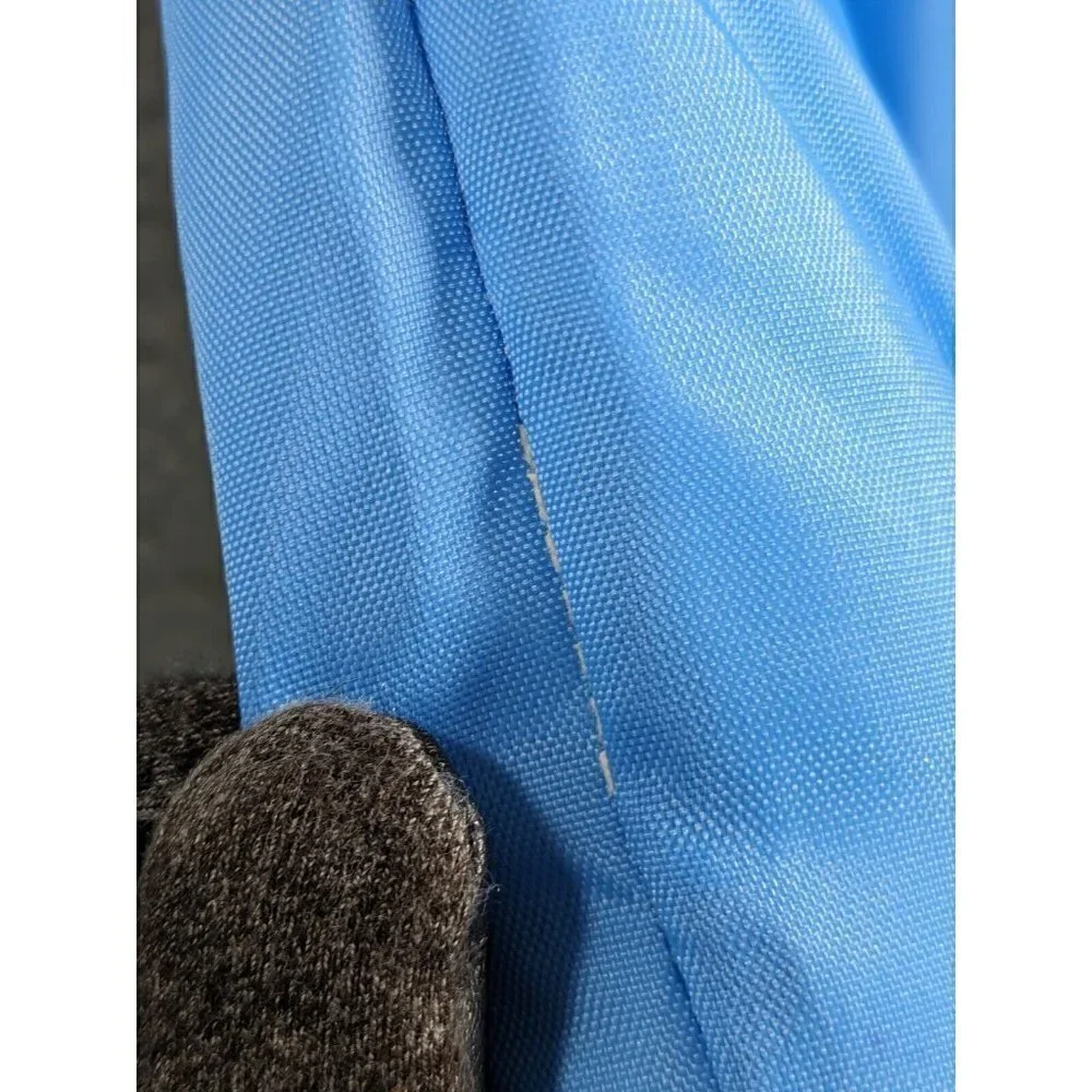 Vintage Butwin Jacket XS Nylon Varsity Style Lined  Front Zip Pocket Blue Gray